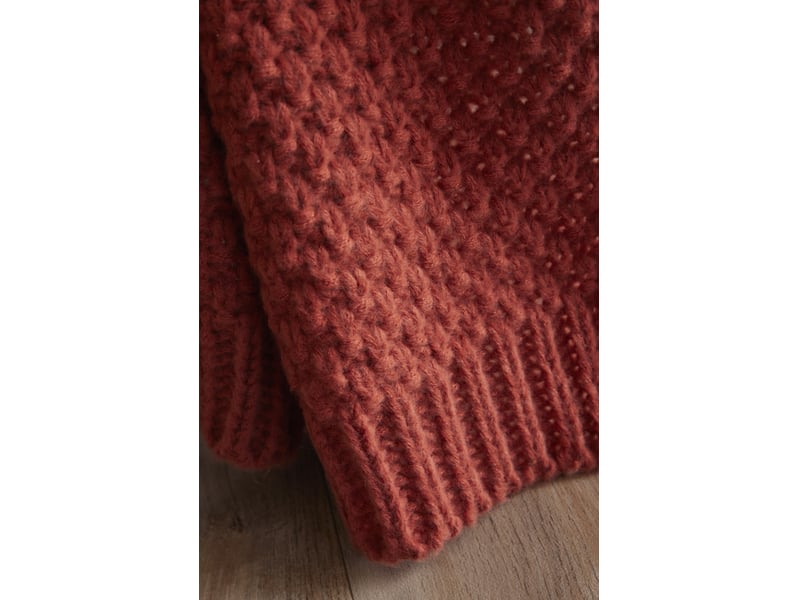  Plaid 125 x 150 cm polyester tricot uni olympia terracotta 15696 - Conforama E