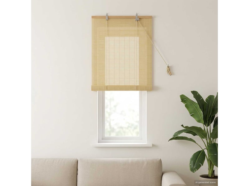  Store enrouleur, store à rouleau naturel 50 x 160 cm bambou cf45379  - Conforama B