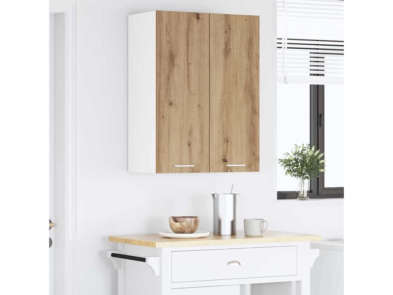 Meuble de rangement cuisine, armoire suspendue chêne artisanal 60x31x80cm shl1051 - Conforama D
