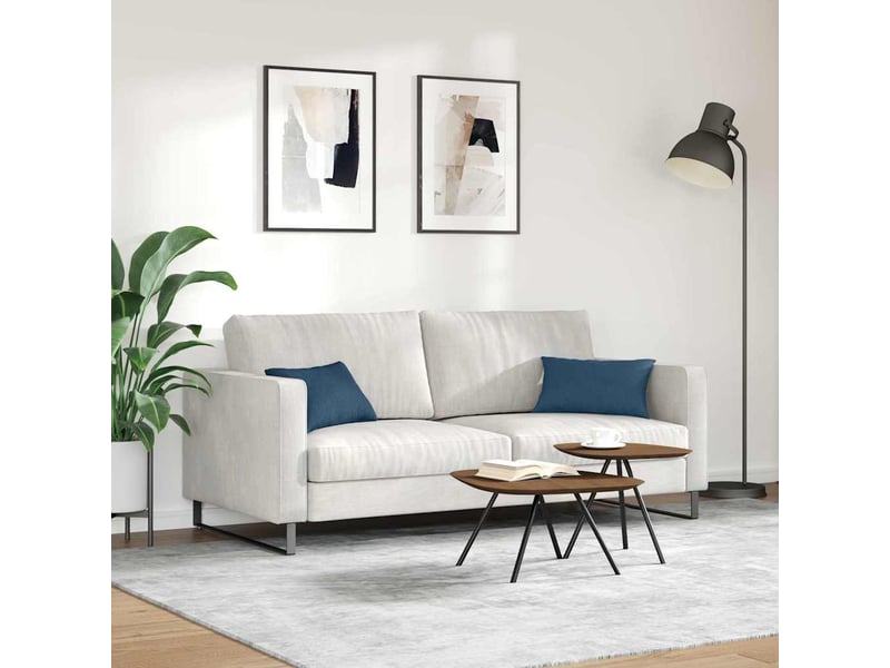  Lot de 2 coussins de canapé, coussins décoratifs tissu bleu 50 x 30 cm cf58776  - Conforama D