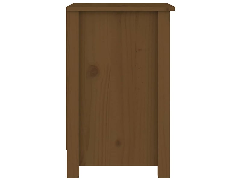  Table de chevet - cabinet de chevet - table de nuit marron miel 40x35x55 cm bois de pin solide  - Conforama C