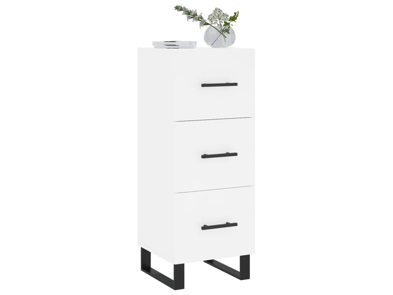  Buffet - bahut - meuble de rangement blanc 34,5x34x90 cm bois d'ingénierie  - Conforama C