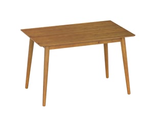 Table de salle à manger design dim. 120l x 75l x 76h cm grand plateau 4-6 personnes en bois
