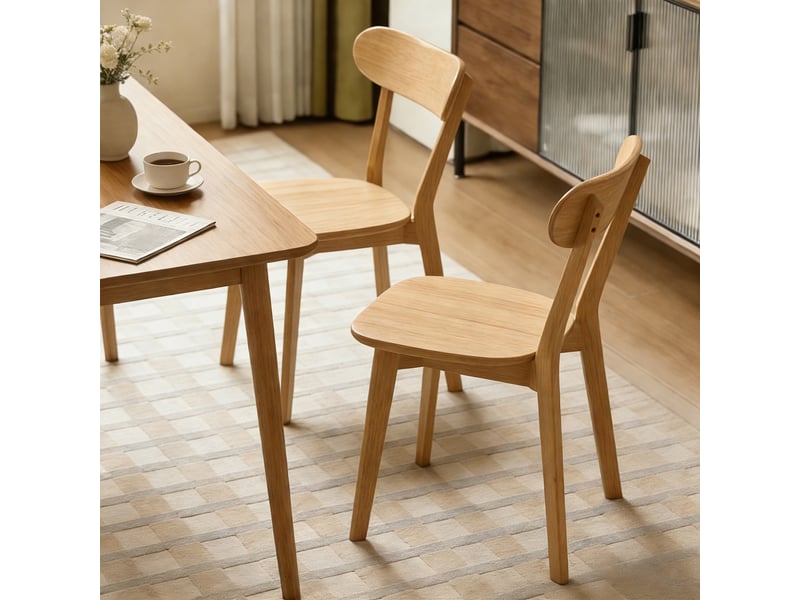Chaise de salle à manger, en bois massif cao-W5901P521793-conf-NEW - Conforama B