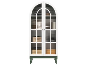 Vitrine coloris vert 3 étagère(s) Morn Vibe - 76 cmx165 cm