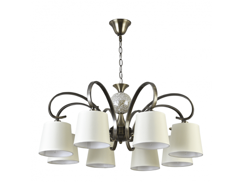  Fabrilamp concordia, lampe classique, 8xe14, cuir, 60-78 x 75 x 75 cm 122358014 - Conforama A