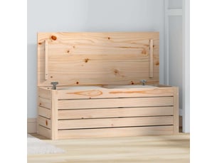 Boîte de rangement, coffre de rangement 89x36,5x33 cm bois massif de pin