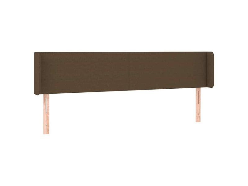  Tête de lit, décoration murale avec oreilles marron foncé 203x16x7888 cm tissu shl66658  - Conforama A