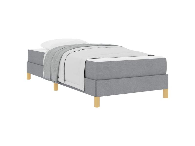  Lit simple- lit adulte -  lit à ressorts avec matelas gris clair 80 x 200 cm tissu  - Conforama A