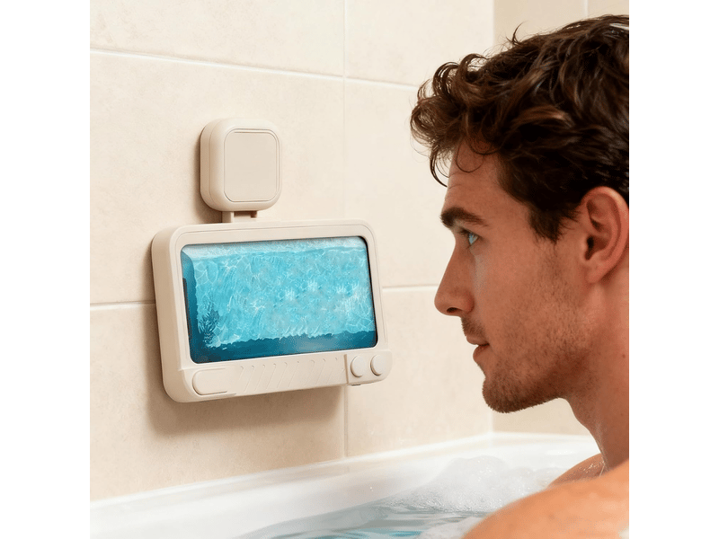  Porte-téléphone salle de bains étanche | porte-téléphone murale à ventouse avec haut-parleur  - Conforama E