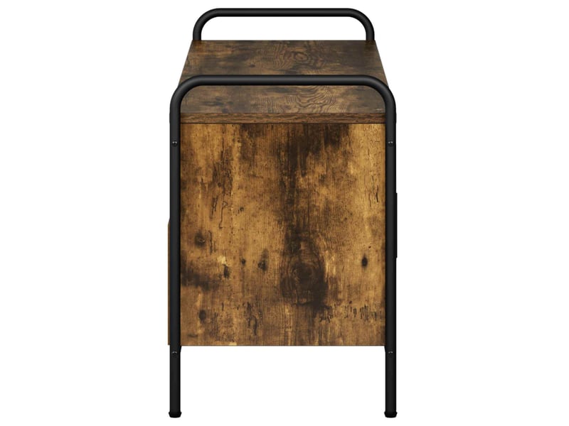  Meuble tv moderne, banc tv 79,5x33x50 cm chêne fumé bois d'ingénierie shl52269  - Conforama E