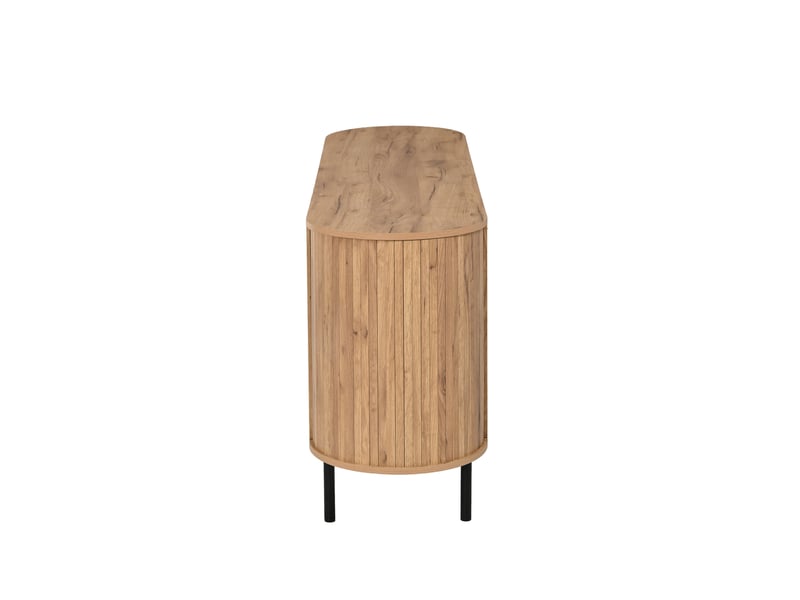  Buffet bas 160x40x70 cm naturel avec étagères réglables, portes coulissantes Fay Lum - Conforama E