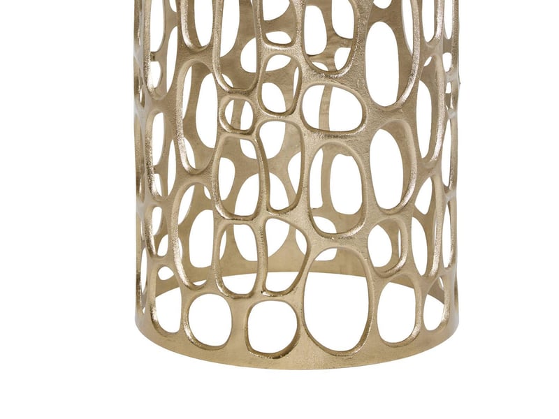  Table d'appoint mesh ronde d.36,5cm doré MESH - Conforama C