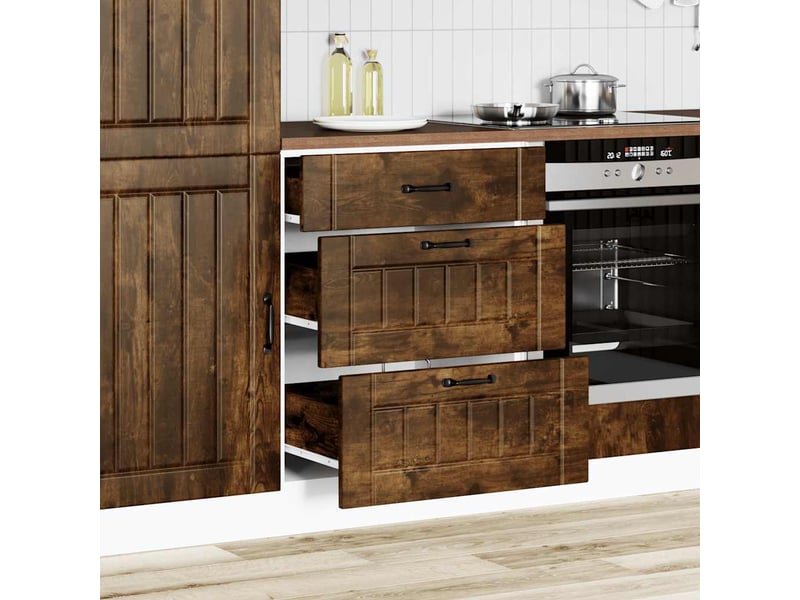  Meuble de rangement, armoire de cuisine lucca chêne fumé bois ingénierie shl5579  - Conforama C
