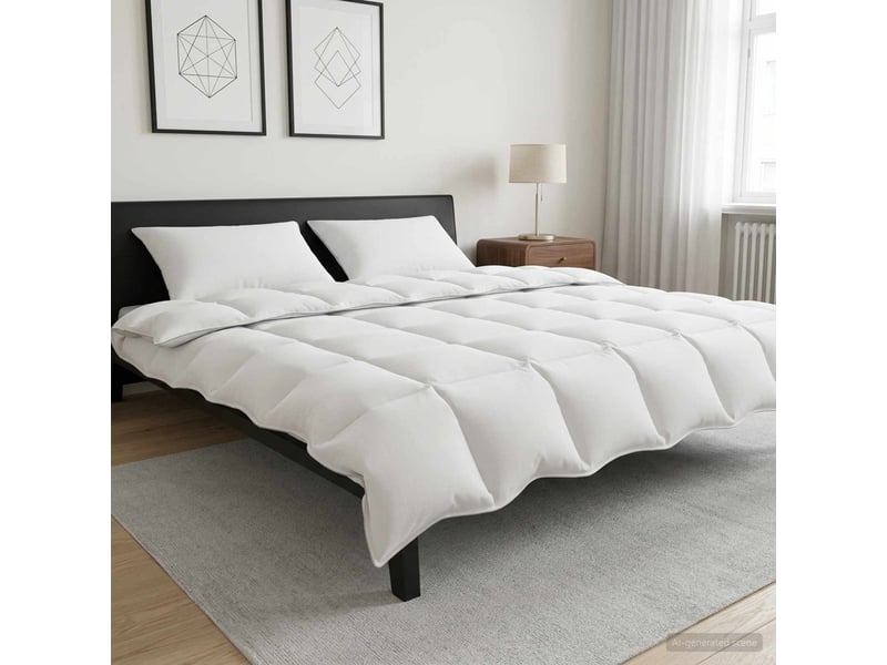  Ensemble de duvet - couette blanc 260 x 220 cm polyester, bambou  - Conforama B