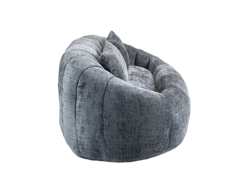 Canapé droit 2 places sans montage 145x95x63 cm, assise profonde, chenille, gris Fay Lum - Conforama D