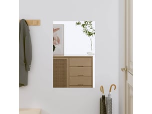 Miroir rectangulaire à fixer coloris gris <strong></strong> <strong></strong> - 40 cm x 60 cm