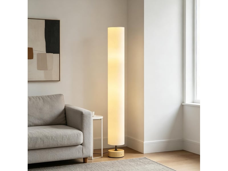  Lampadaire salon 2 douilles e27 avec interrupteur au pied 120 cm evryae  - Conforama C