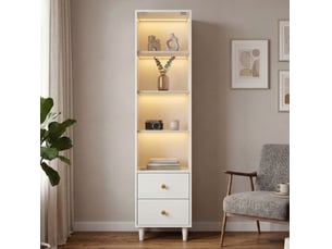 Vitrine coloris blanc <strong>VIVRYN</strong> <strong></strong> - 40 cmx165 cm