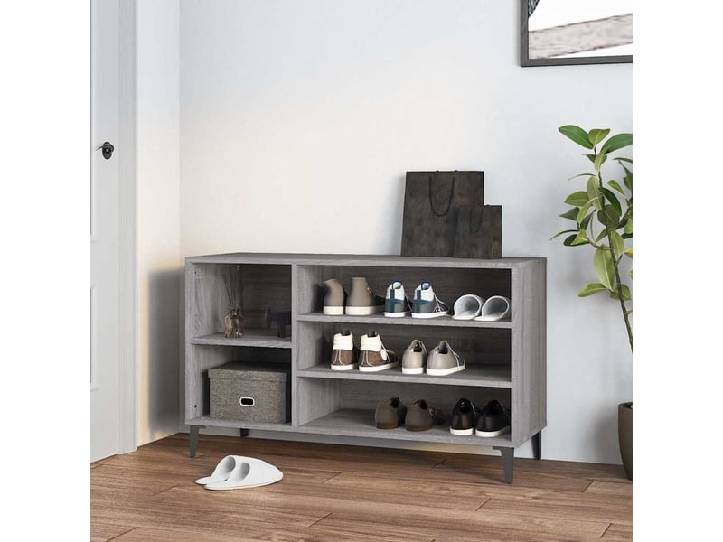  Armoire à chaussures sonoma gris 102x36x60 cm bois d'ingénierie shl4830  - Conforama B