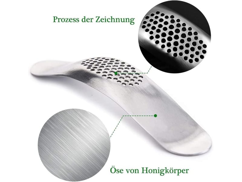  Presse-ail manuelle, presse-ail en acier inoxydable, hachoir à ail manuel, presse-ail de cuisine en forme de bateau,éplucheur d'ail professionnel  - Conforama C