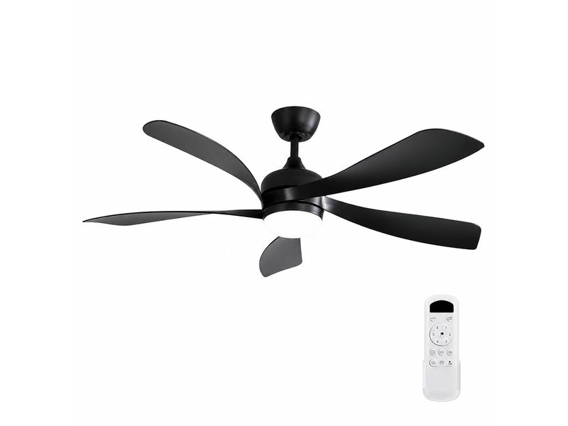  Ventilateur de plafond 132cm avec éclairage led 3 couleurs dimmables mémoire 6 vitesses moteur dc silencieux mode été hiver minuterie 1 4 8h  - Conforama A