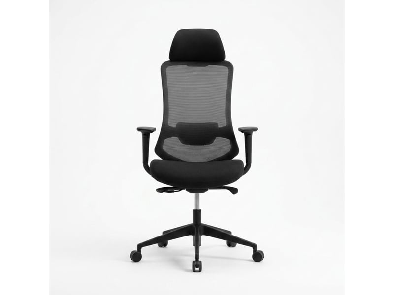  Fauteuil de bureau tissu mesh noir réglable – anita  - Conforama C