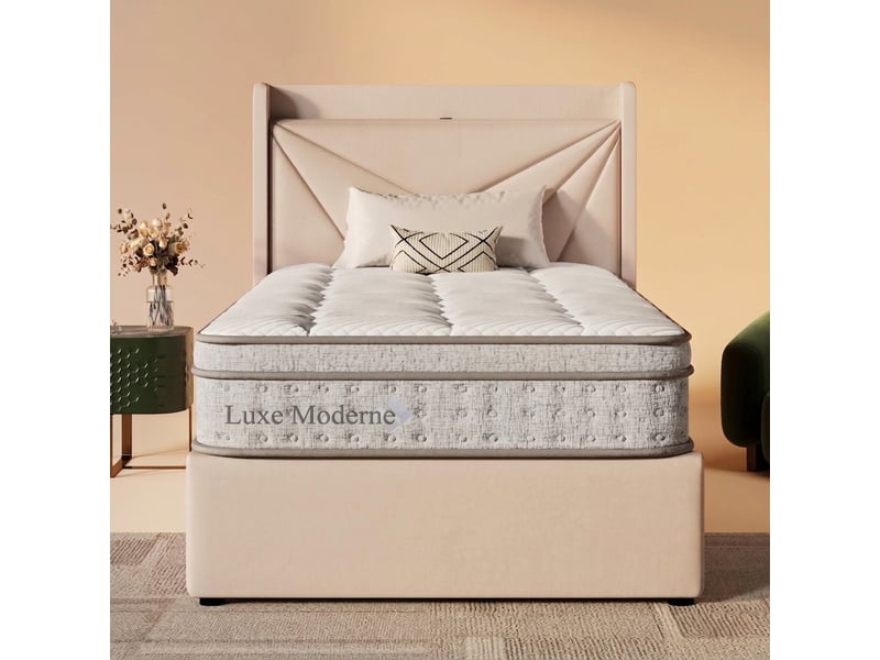  Matelas 90x200 cm H3, Ressorts Ensachés 7 Zones, 25 cm, Hybride Mousse à Froid, OEKO-TEX  - Conforama B