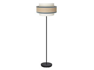 Fabrilamp cornalina lampadaire textile beige et bleu, 1 x e27, h 166 cm, ø 40 cm