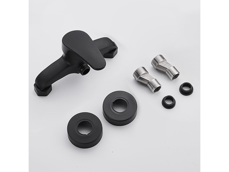  Mitigeur de douche en laiton noir 12 pour baignoire chromé  - Conforama E