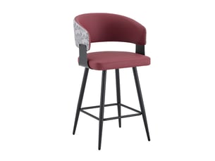 Chaise de salle à manger capitonnée avec dossier et accoudoirs–mid-century minimaliste, pour cuisine et maison
