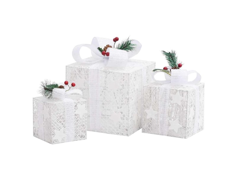  Boîtes-cadeaux de noël décoratives 3 pcs extérieur intérieur  - Conforama D