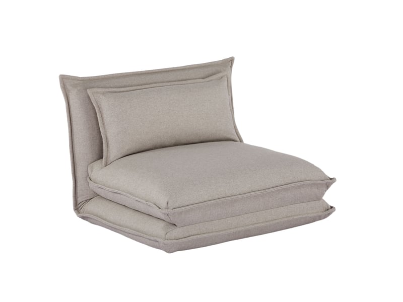  Chauffeuse convertible 1 place en mousse tissu beige terre de nuit  - Conforama A