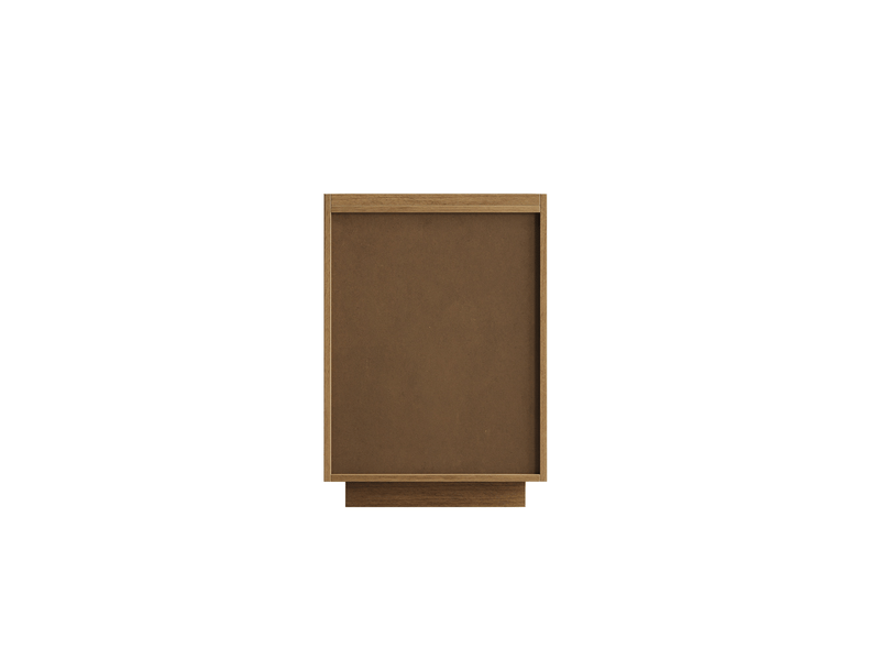  Table de chevet 2 tiroirs sans poignées pour chambre en mdf 38×48×55 cm chêne  - Conforama D