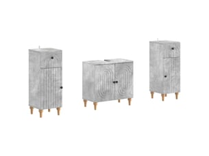 Ensemble de meuble de salle de bain 3 pièces alkmaar gris béton cf63301