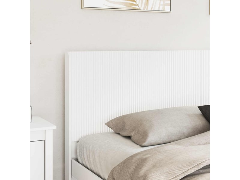  Lit double- lit adulte -  cadre de lit avec rangement et tête de lit blanc 200 x 200 cm  - Conforama B