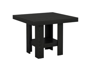 Table à manger pour 2 personnes, 80 x 80 x 75 cm, carré table de salle à manger industrielle pour salle à manger, cuisine, salon, noir