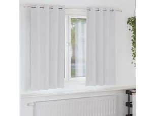Lot de 2 rideaux occultants, rideaux black-out avec anneaux gris pâle 175 x 140 cm cf44660