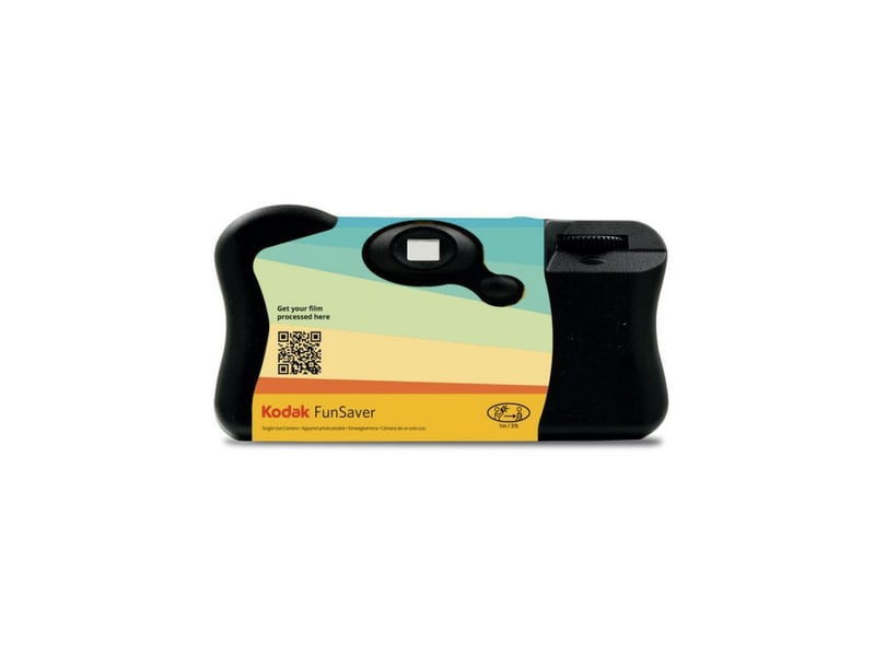  Pack de 2 - kodak funsaver flash 39exp - appareil photo à usage unique 35mm, 800 iso, flash, indicateur led, contrôle d'exposition - edition limitée summer  - Conforama C