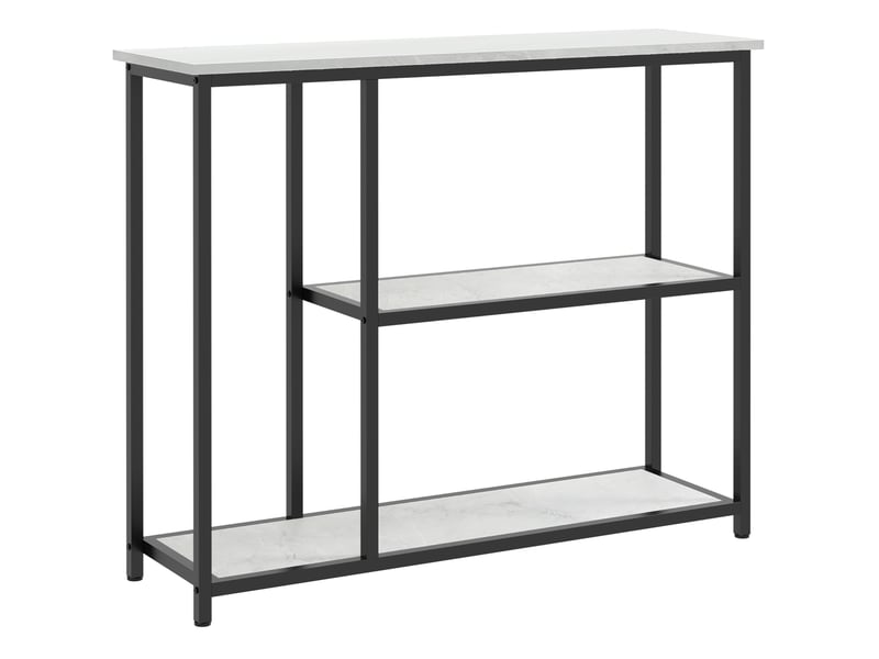 Console d'entrée à 2 étagères ouvertes avec protection anti-basculement, pour couloir, blanche 100 × 30 × 80 cm - Conforama A
