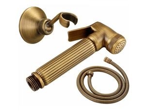 Kit de bidet pour toilette, douchette de bidet portable murale avec tuyau et support pour salle de bain, bronze antique