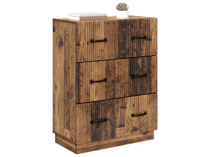  Armoire de rangement bureau, armoire à tiroirs bois ancien 66 x 34,5 x 87 cm  - Conforama C