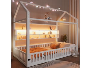 Lit superposé 90x200 cm <strong>OSUPNESSEE</strong> <strong></strong> coloris blanc
