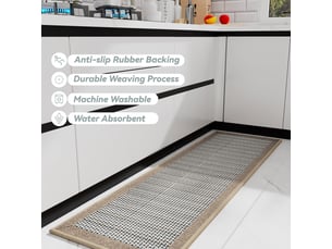 1 pièce (marron, 50*80cm) tapis en caoutchouc antidérapant pour évier de cuisine, tapis absorbant lavable en machine