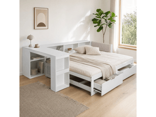 Lit combiné 180x200 cm <strong>SWEIKO</strong>  <strong></strong> coloris blanc