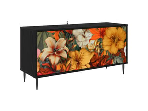 Meuble tv coloris noir 102 cm