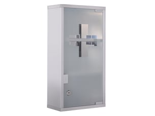Armoire à pharmacie 3 compartiments 25 x 12 x 48cm en acier inoxydable, armoire à médicaments pour la maison