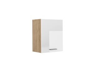 Vicco elément haut de cuisine, blanc haute brillancechêne doré, 50cm