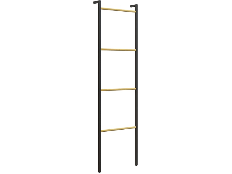  Porte-serviettes 49x167,5 cm à 4 barres métal noir  - Conforama A