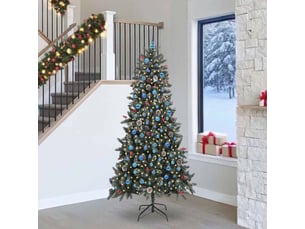Sapin de noël - arbre de noël artificiel vert 240 cm pvc, plastique et acier